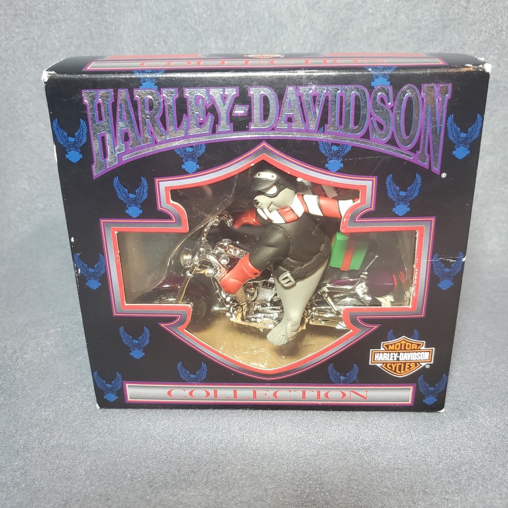 Harley Davidson Collection Figurine Ornament Motorcycle In Box